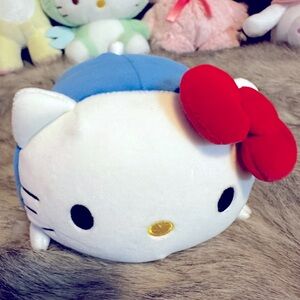 Mini Hello Kitty Blue Plush with Red Accents